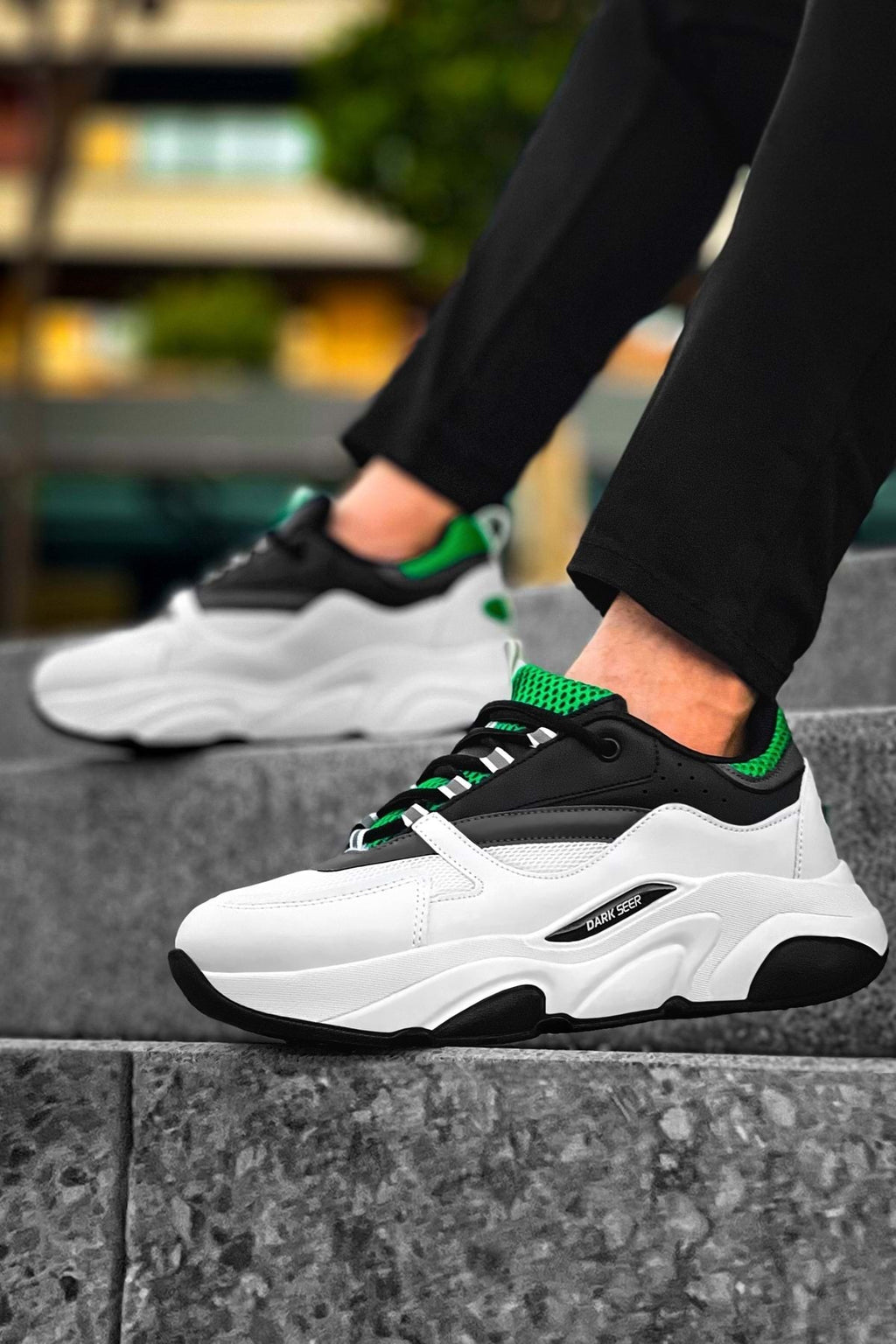 Beyaz Siyah Yeşil Unisex Sneaker