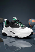 Kids DS 1838 Beyaz Siyah Yeşil Çocuk Sneaker Günlük Spor Ayakkabı