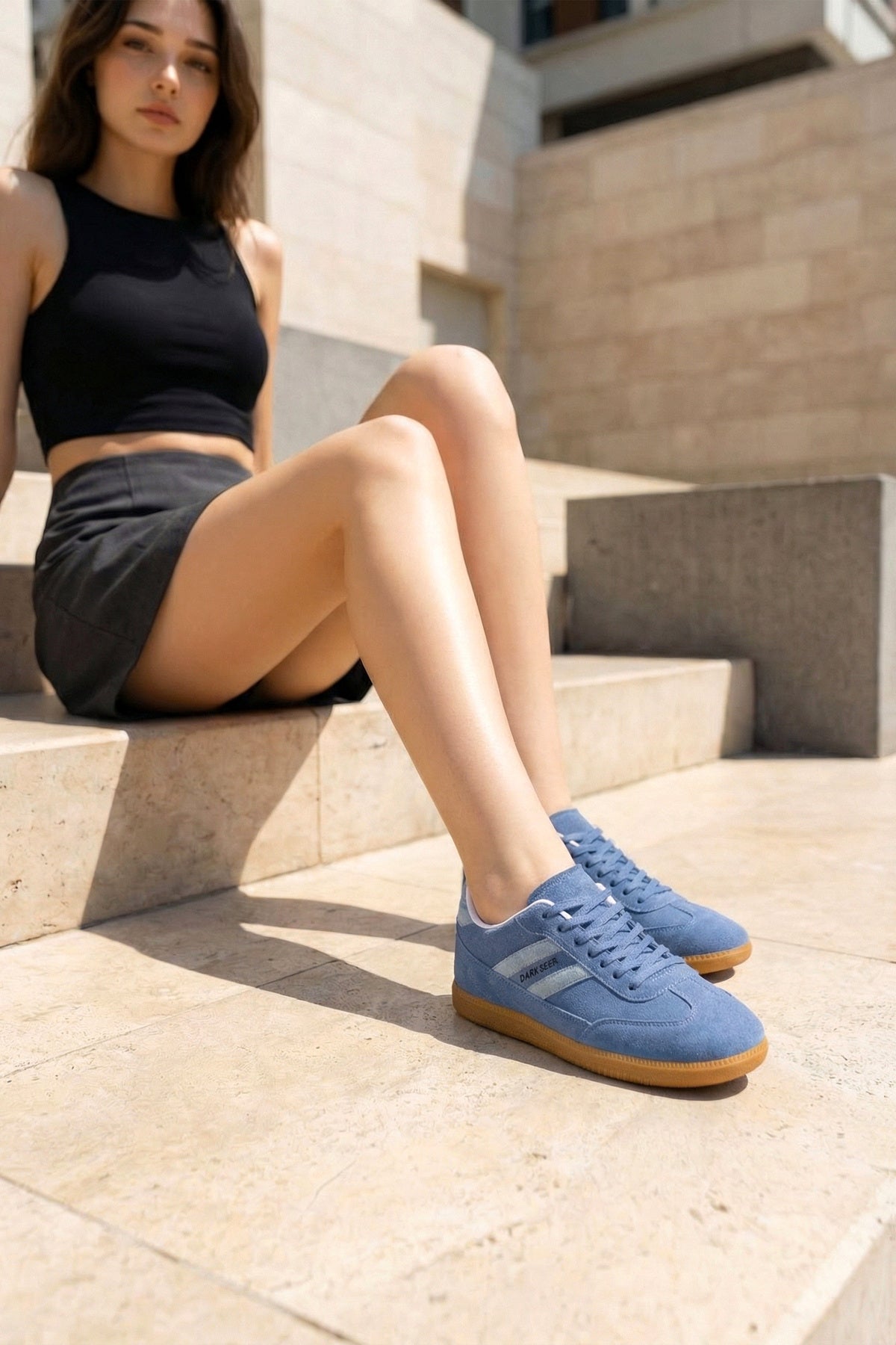 DS Satry Süet Mavi Unisex Sneaker