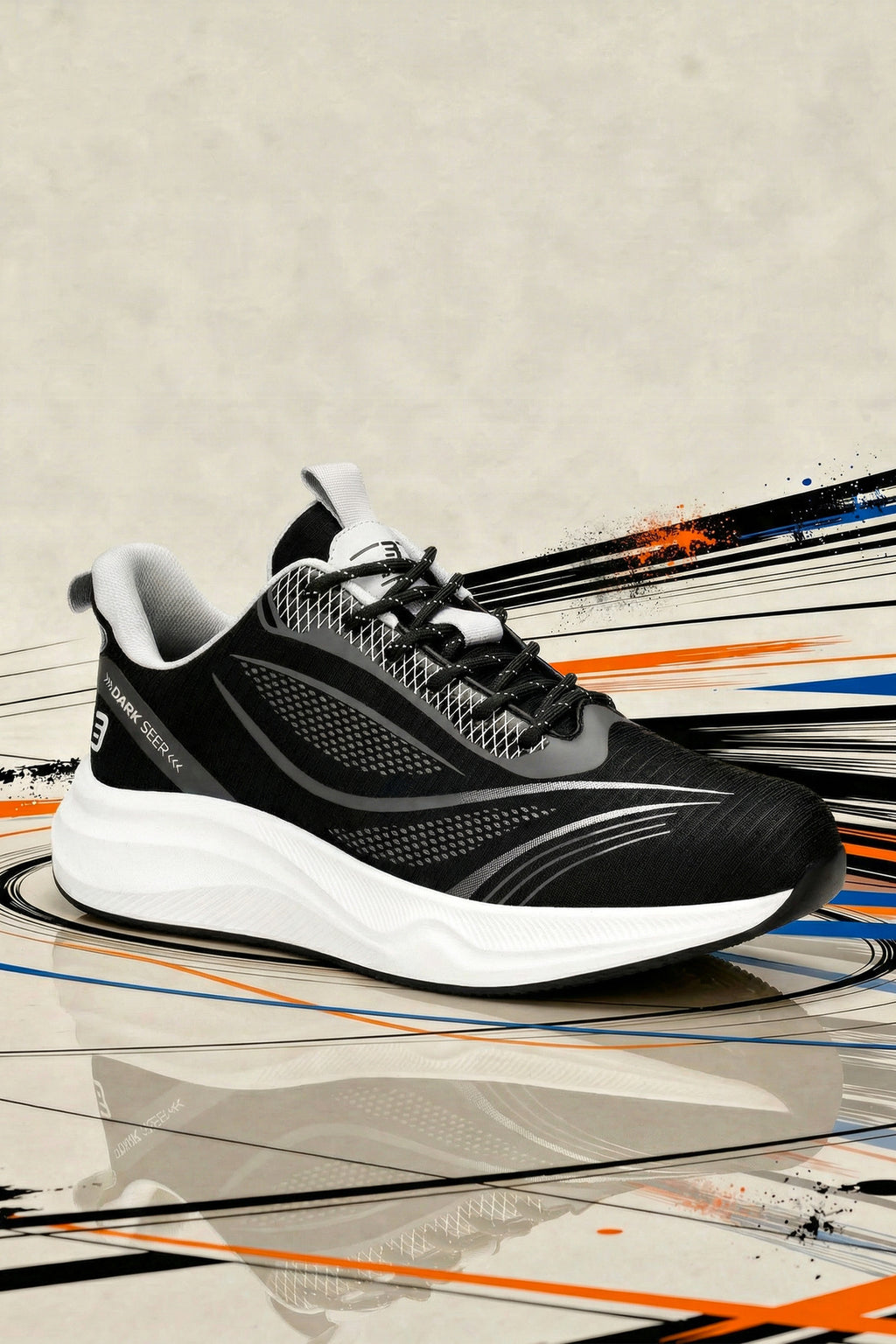 Unisex Sneaker Spor Ayakkabı 2026 - DS SPECTRE - Siyah Beyaz