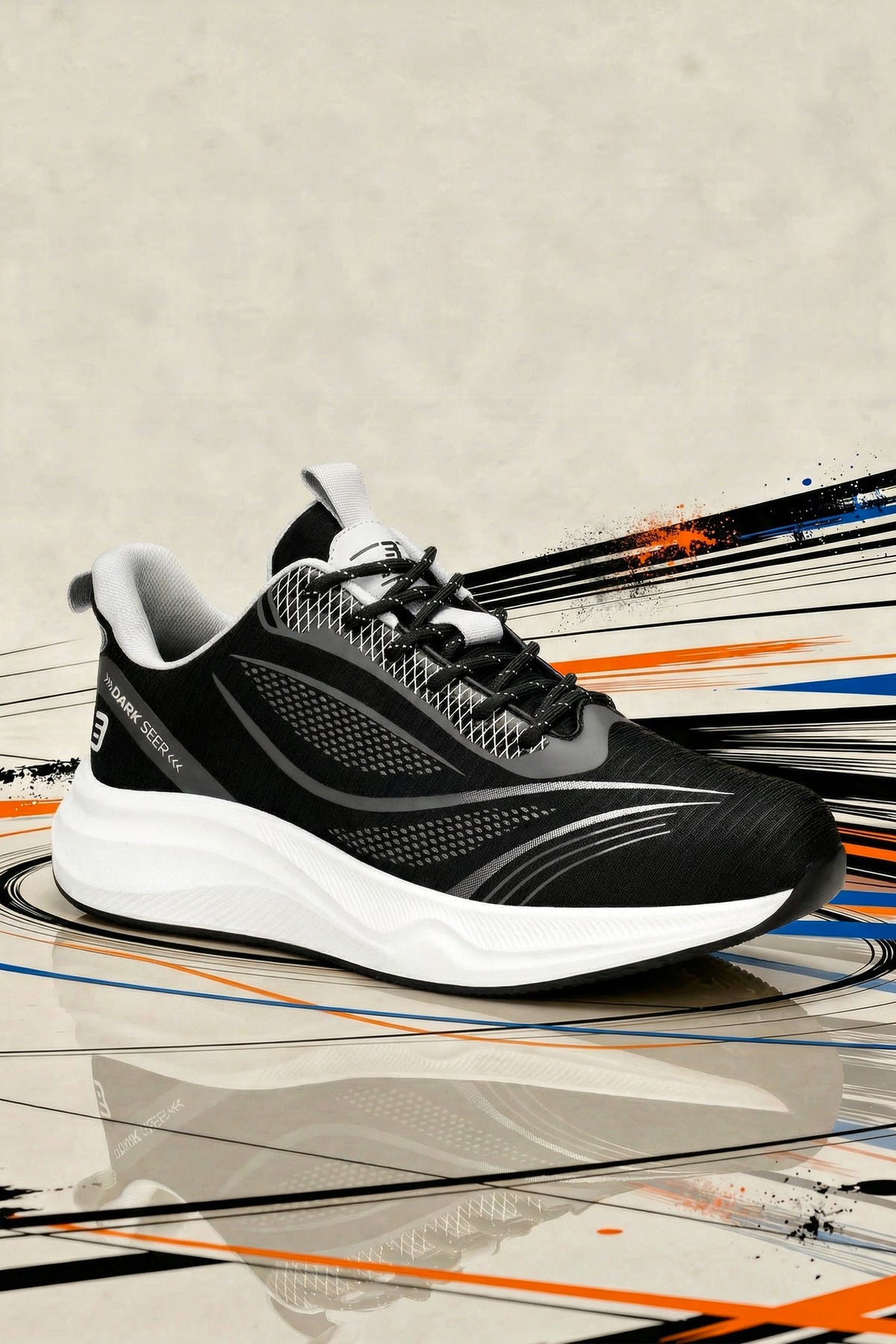 Unisex Sneaker Spor Ayakkabı 2026 - DS SPECTRE - Siyah Beyaz