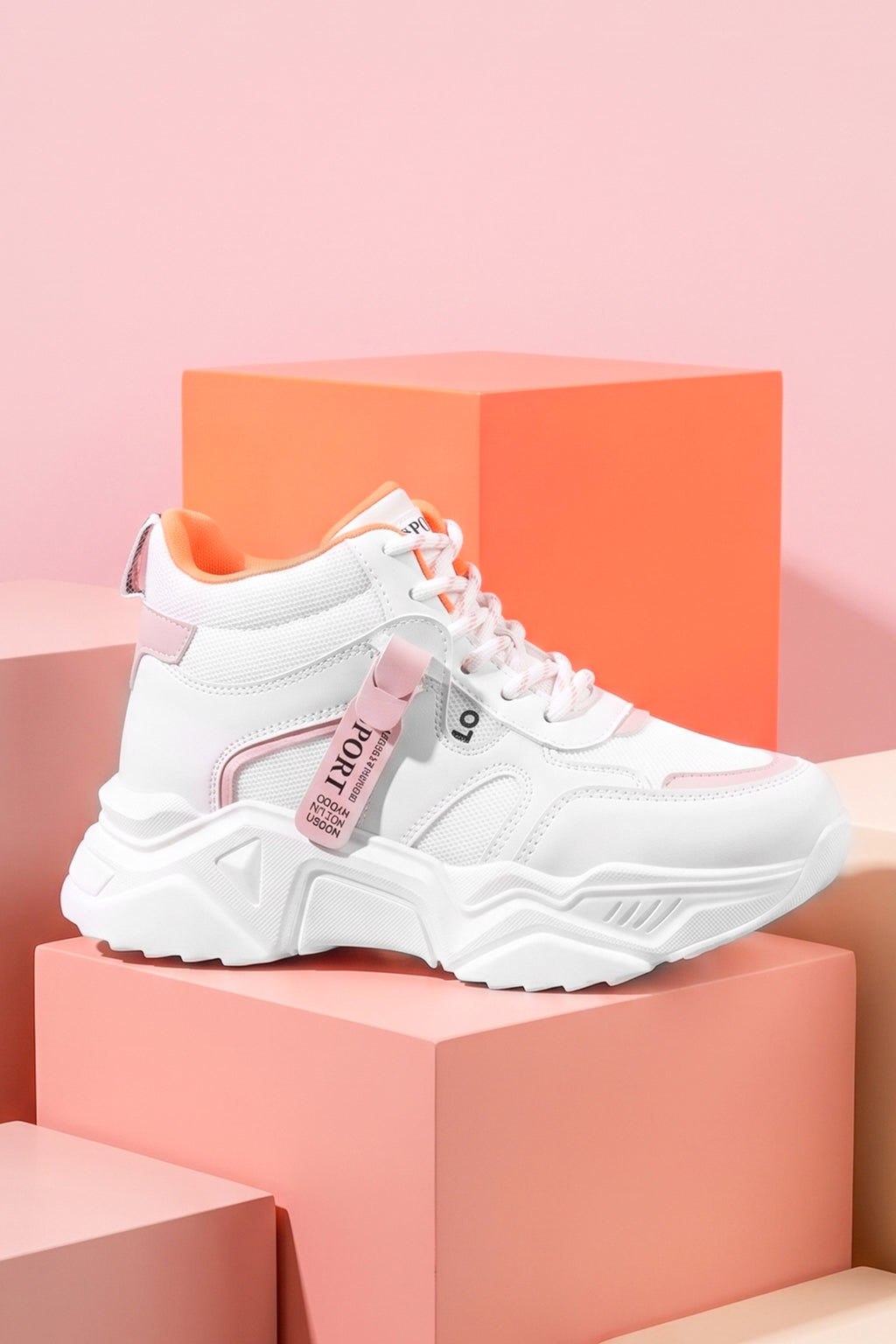 Kadın Sneaker Spor Ayakkabı 2026 - DS.PMD239K2051 - Bilekli Beyaz
