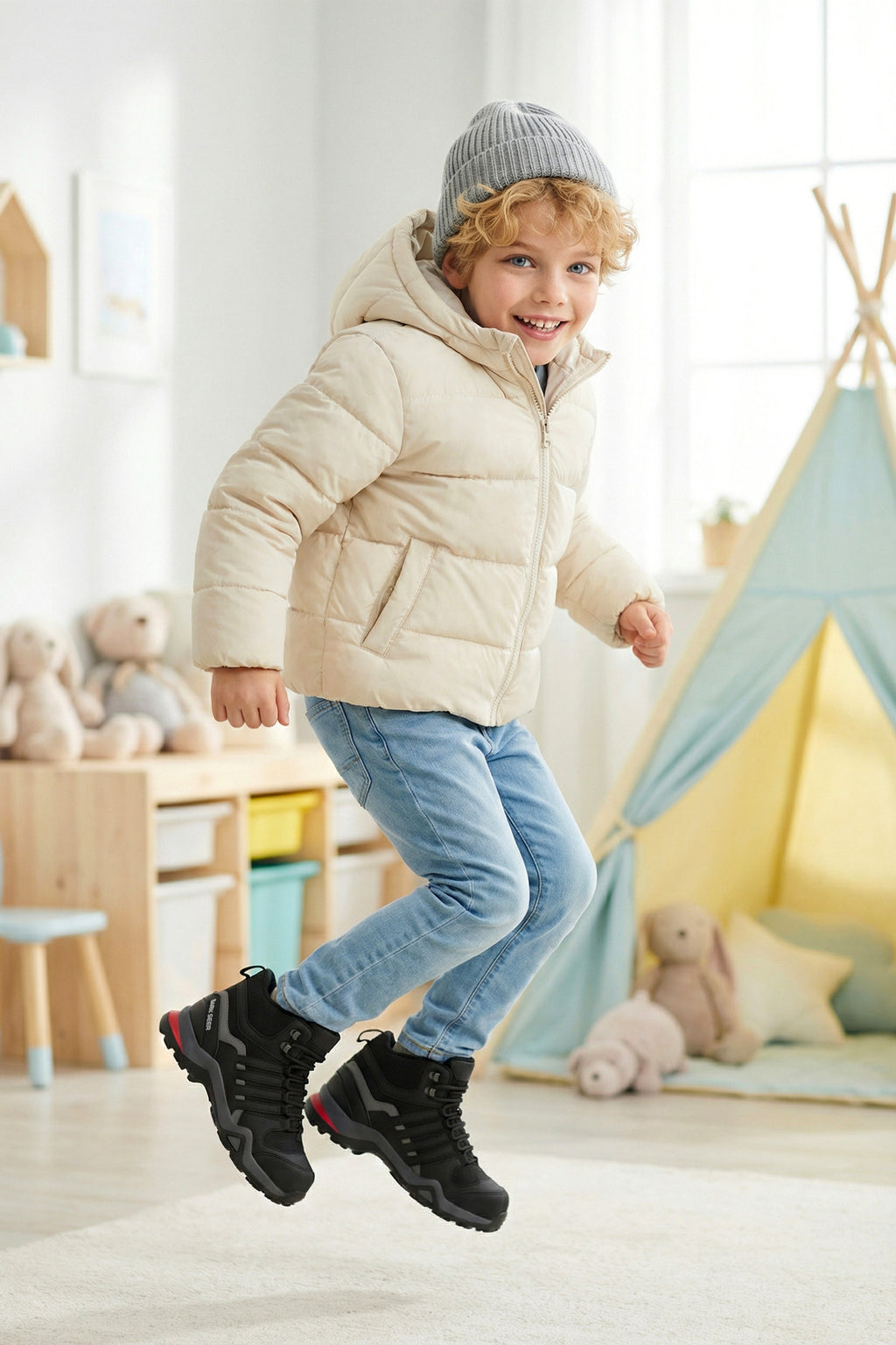 Kids DS Montana Siyah Çocuk Outdoor Trekking Günlük Bot