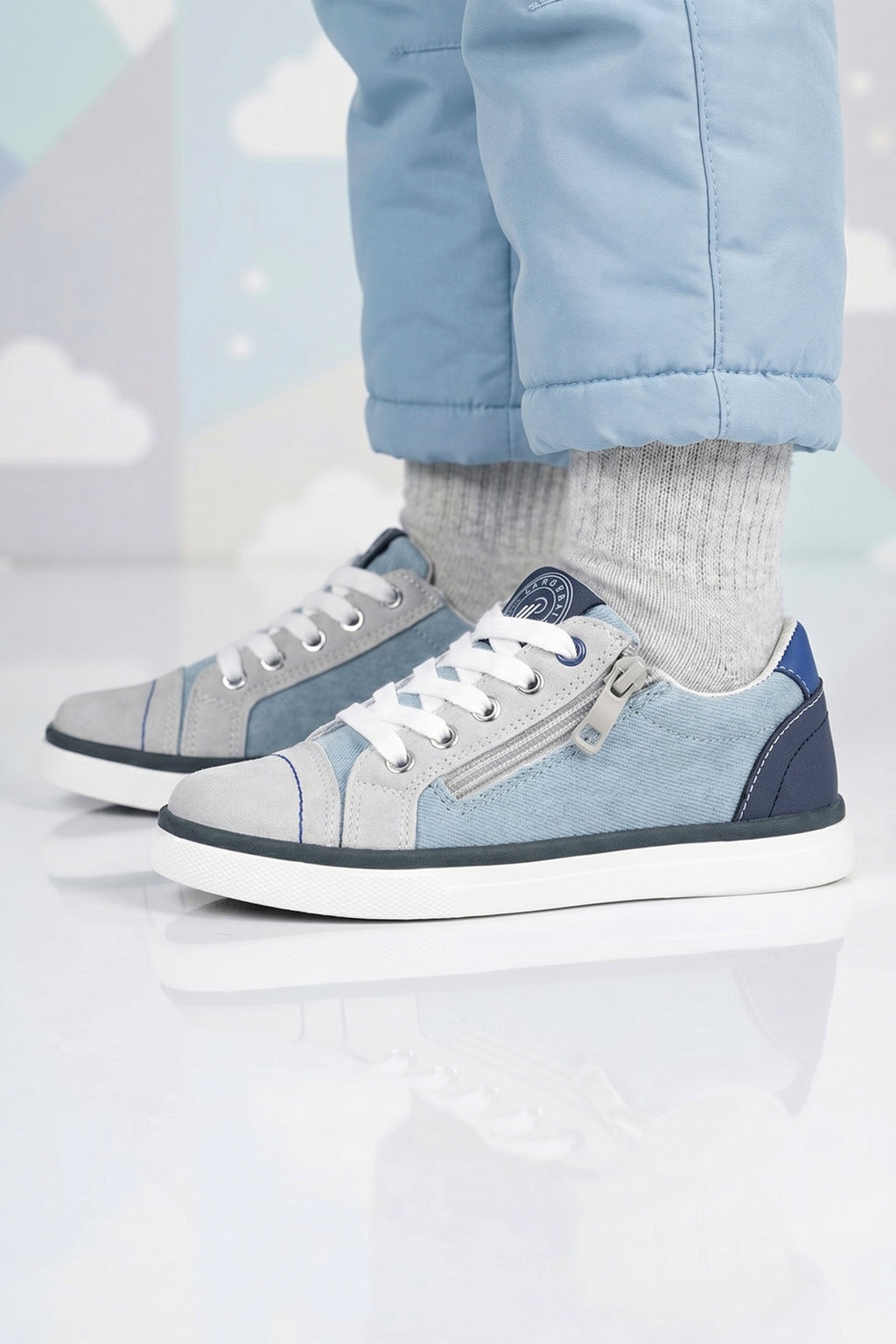 Çocuk Sneaker Spor Ayakkabı 2026 - Kids DS COOL - Beyaz Yeşil