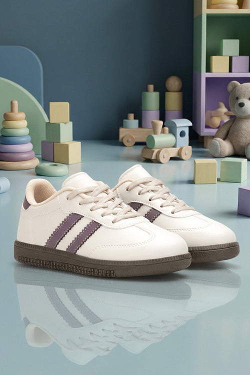 DS ChaCha Kids Bej Mor Çocuk Sneaker
