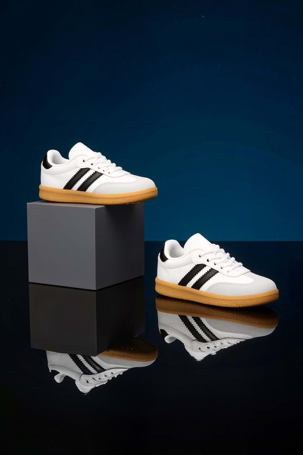 DS ChaCha Kids Beyaz Siyah Çocuk Sneaker