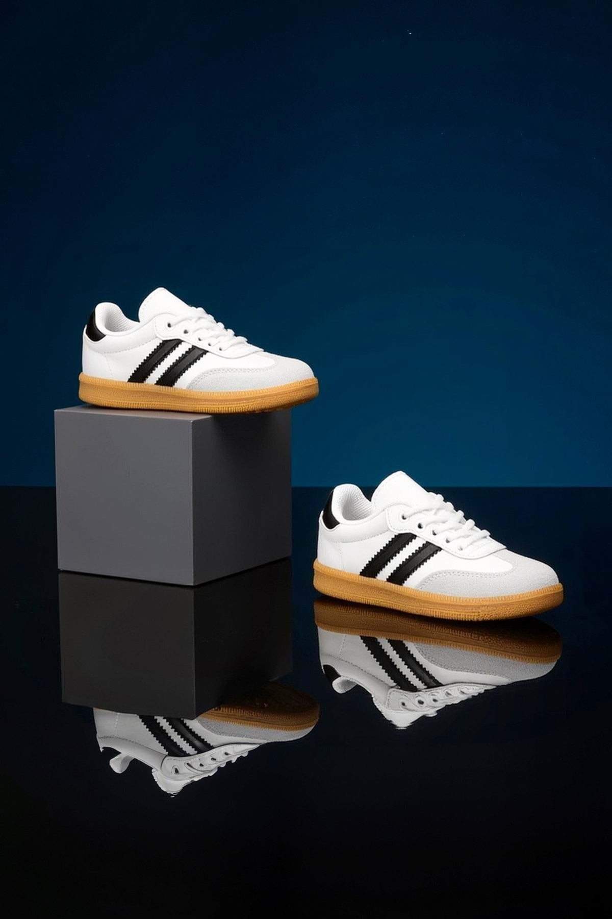 DS ChaCha Kids Beyaz Siyah Çocuk Sneaker
