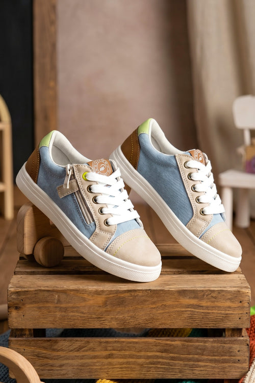 Kids DS COOL Bej Kahve Çocuk Sneaker Günlük Spor Ayakkabı