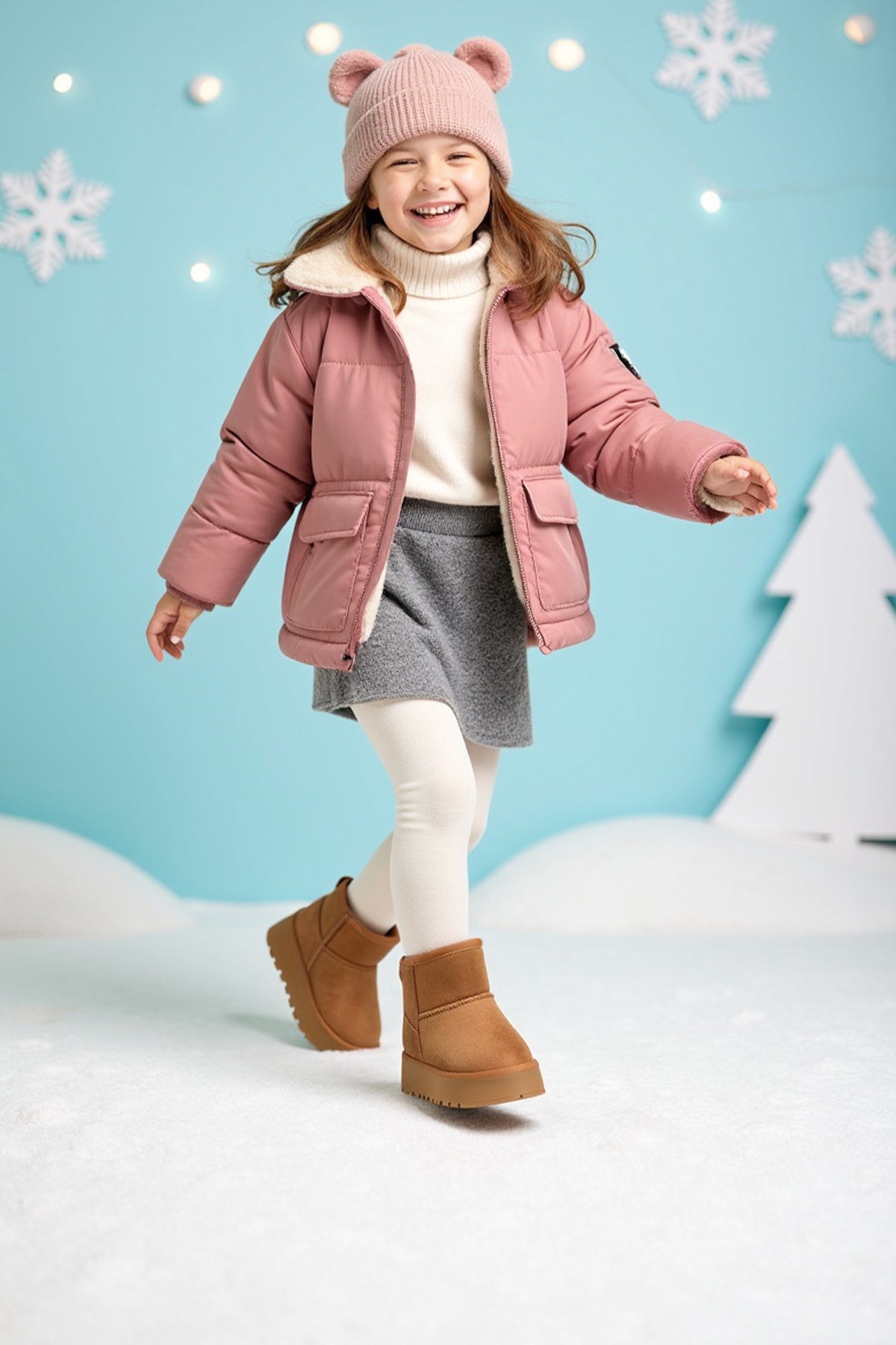 Kids DS Snie C. Taba Kız Çocuk Kürklü Bot Günlük Ayakkabı Sneaker