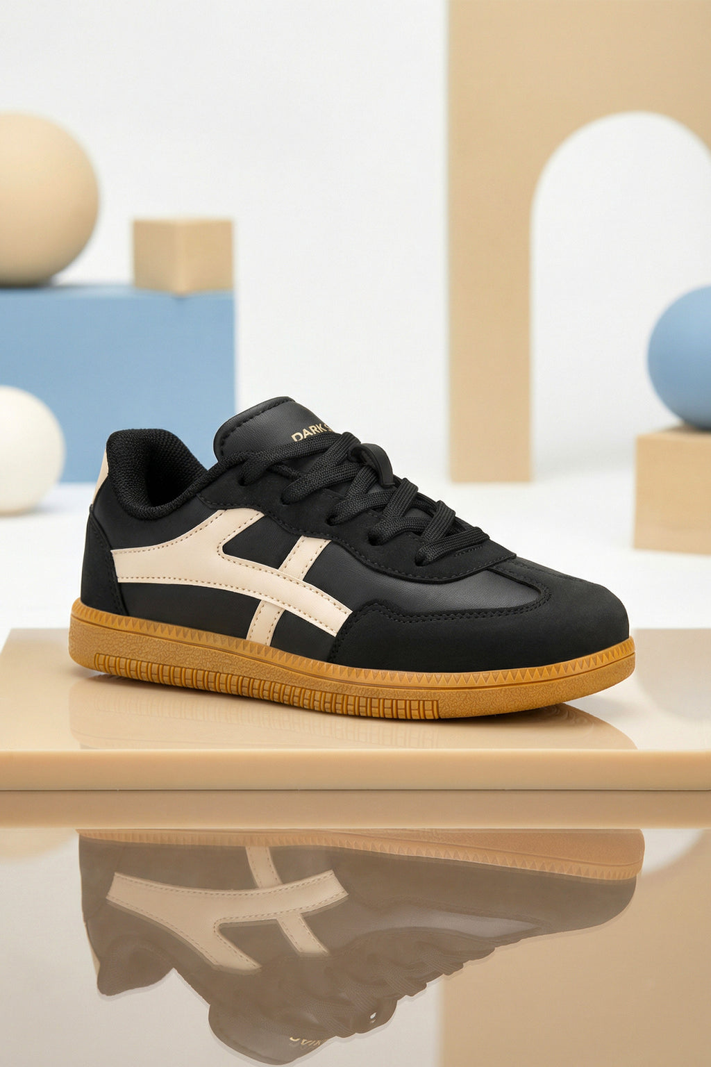 Kids DS RUBY Siyah Bej Çocuk Sneaker Günlük Spor Ayakkabı