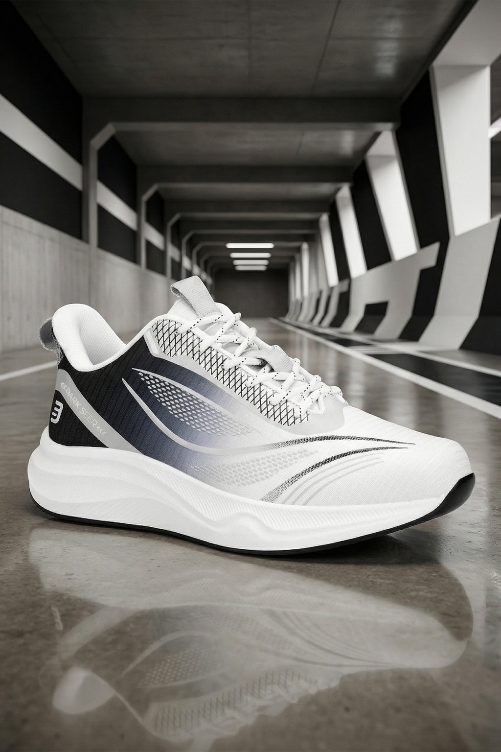 Unisex Sneaker Spor Ayakkabı 2026 - DS SPECTRE - Beyaz Siyah