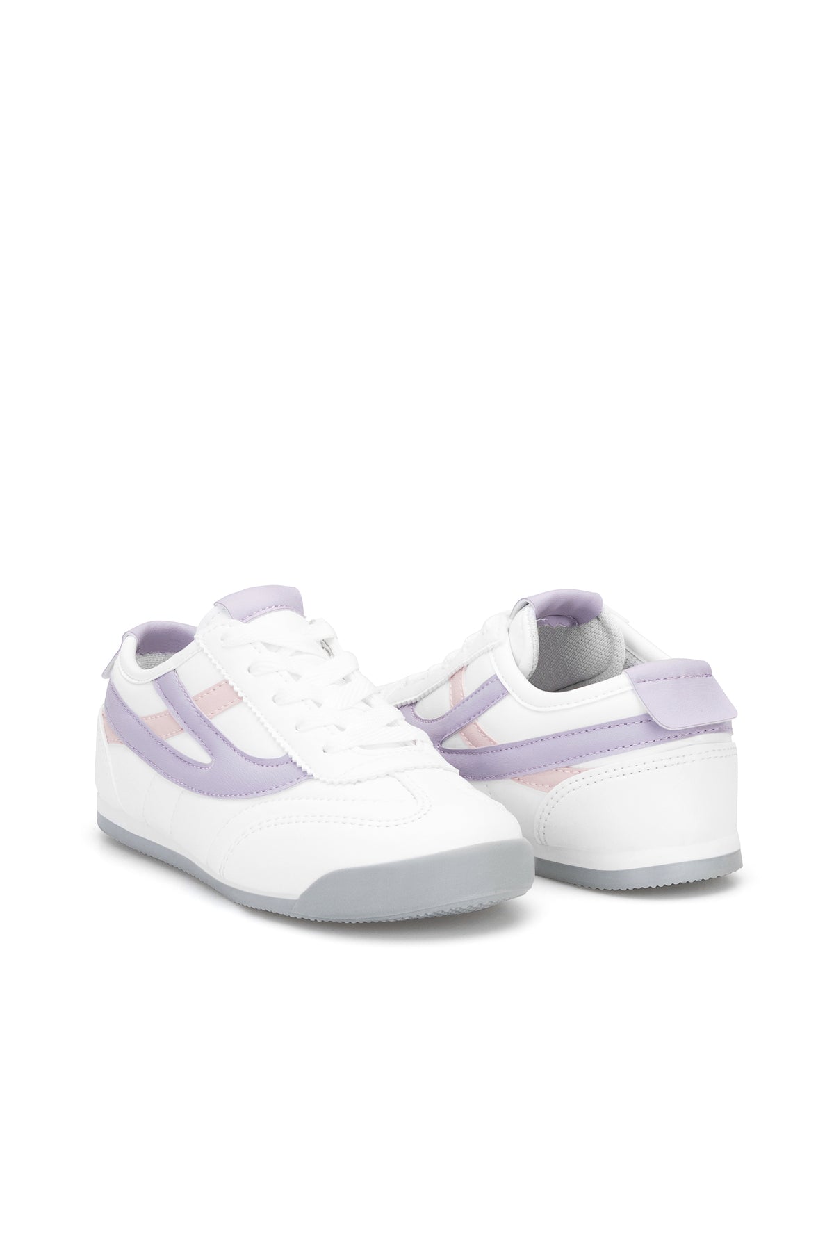 DS Meepo Beyaz Pudra Mor Çocuk Sneaker Günlük Spor Ayakkkabı