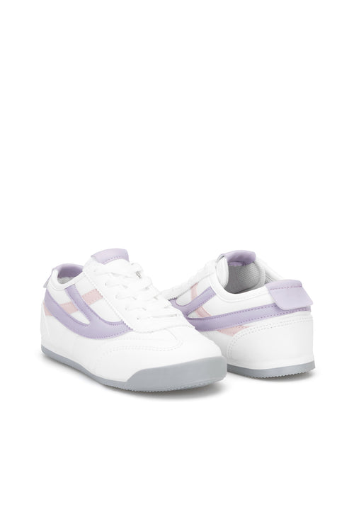 DS Meepo Beyaz Pudra Mor Çocuk Sneaker Günlük Spor Ayakkkabı