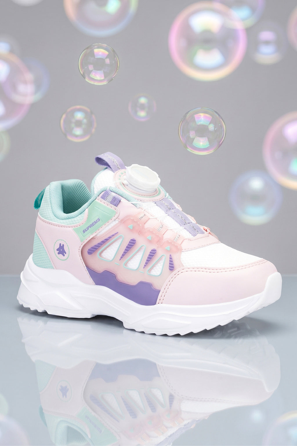 Kids DS Rubick Akıllı Bağcıklı Beyaz Pudra Çocuk Sneaker Günlük Spor Ayakkabı