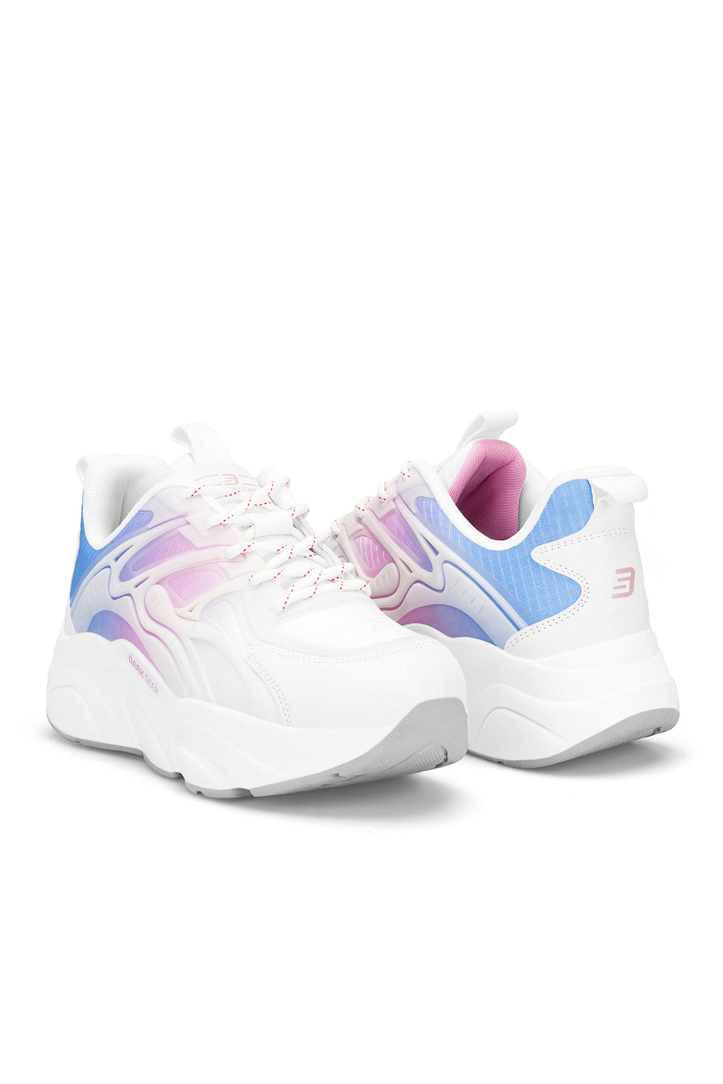 Unisex Sneaker Spor Ayakkabı 2026 - DS STORM - Beyaz Mavi Pudra