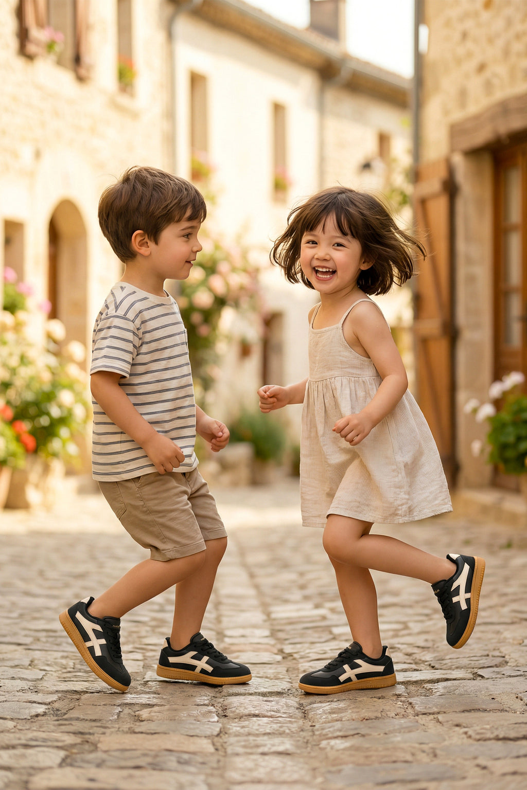 Kids DS RUBY Siyah Bej Çocuk Sneaker Günlük Spor Ayakkabı