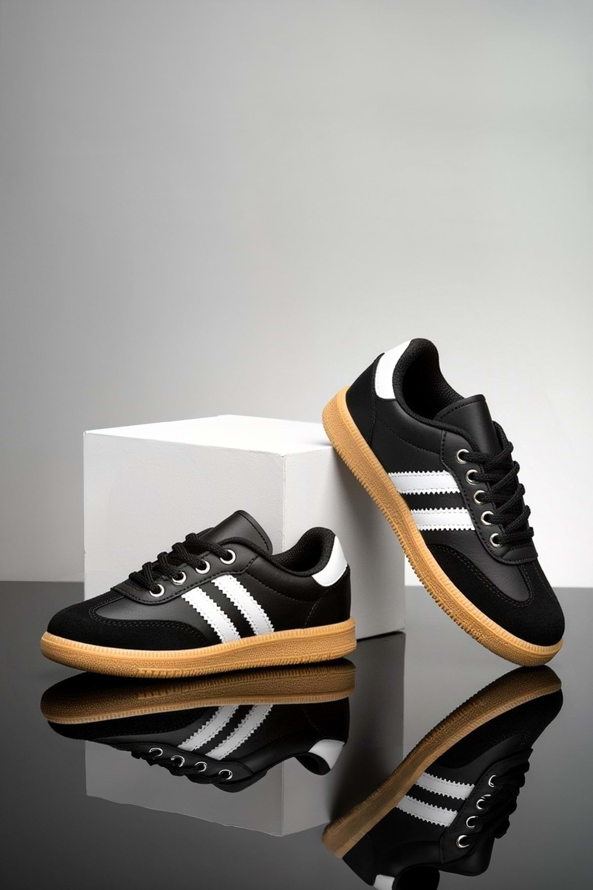 DS ChaCha Kids Siyah Beyaz Çocuk Sneaker