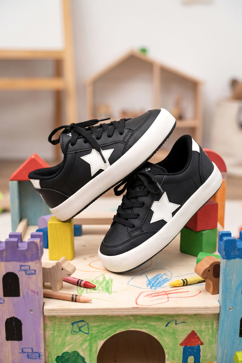 Kids DS Oracle Siyah Bej Çocuk Sneaker Günlük Spor Bağcıklı Ayakkabı - Siyah Bej