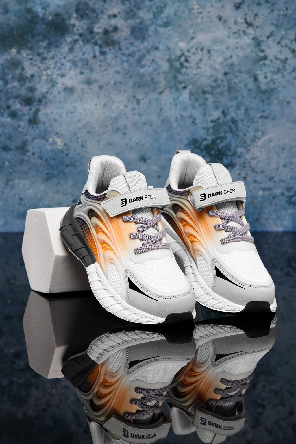 Çocuk Sneaker Spor Ayakkabı 2026 - DS Mithril - Beyaz Turuncu