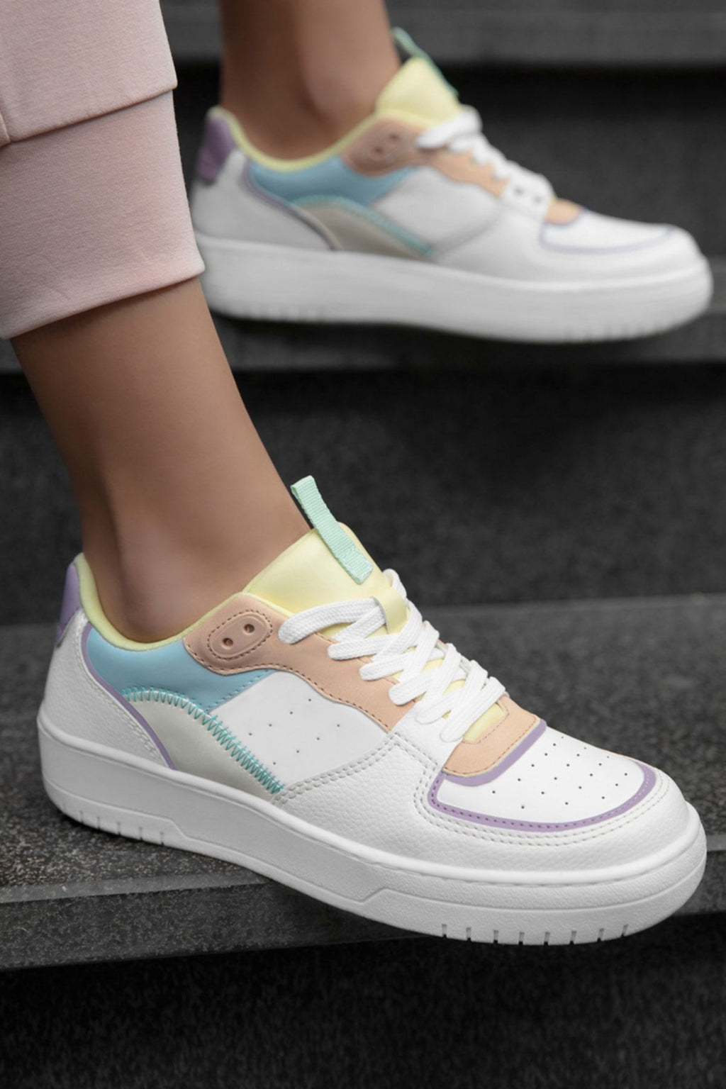 Ds Alley Beyaz Sarı Mavi Kadın Sneaker