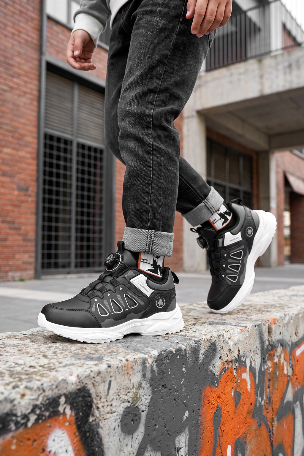 Çocuk Sneaker Spor Ayakkabı 2026 - Kids DS Rubick - Siyah Füme