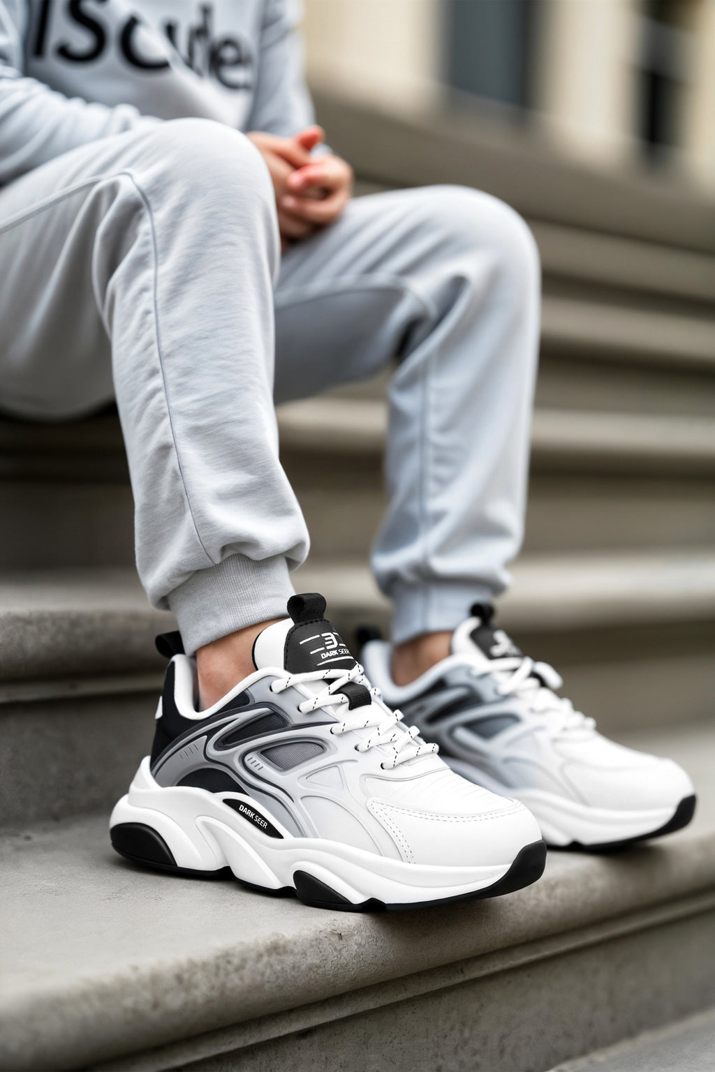 Kids DS STORM Beyaz Siyah Çocuk Sneaker