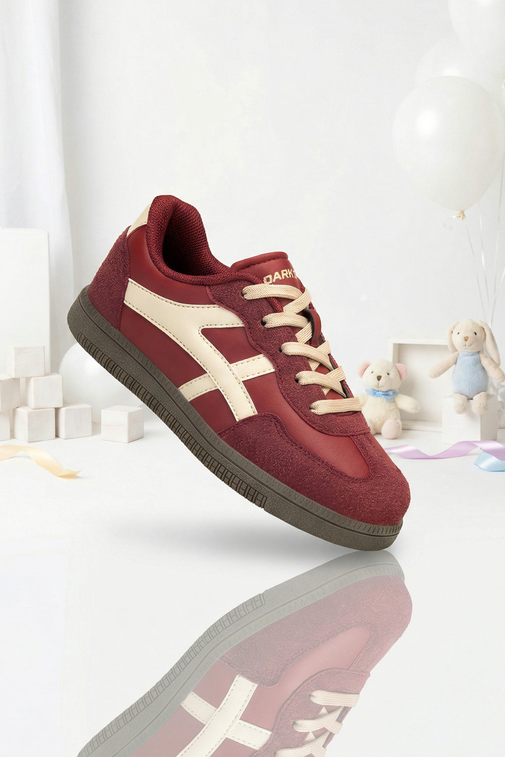 Çocuk Sneaker Spor Ayakkabı 2026 - Kids DS RUBY — Bordo Bej