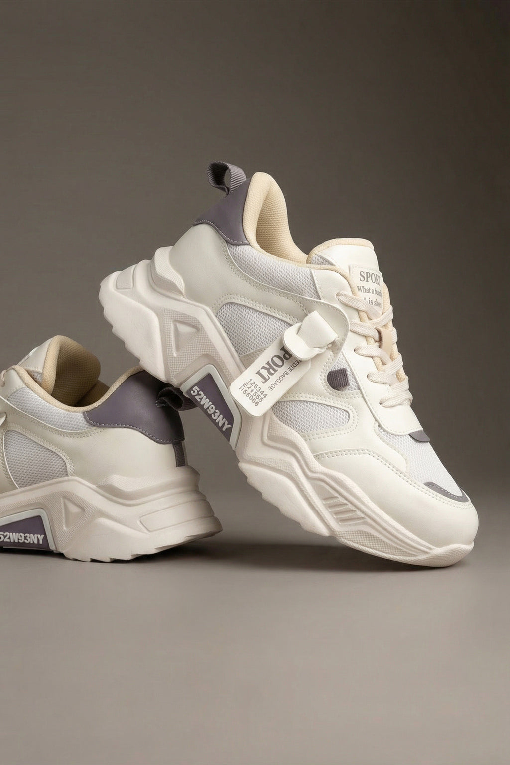 DS.PMD239K2051 Bej Mor Kadın Sneaker Günlük Spor Ayakkabı