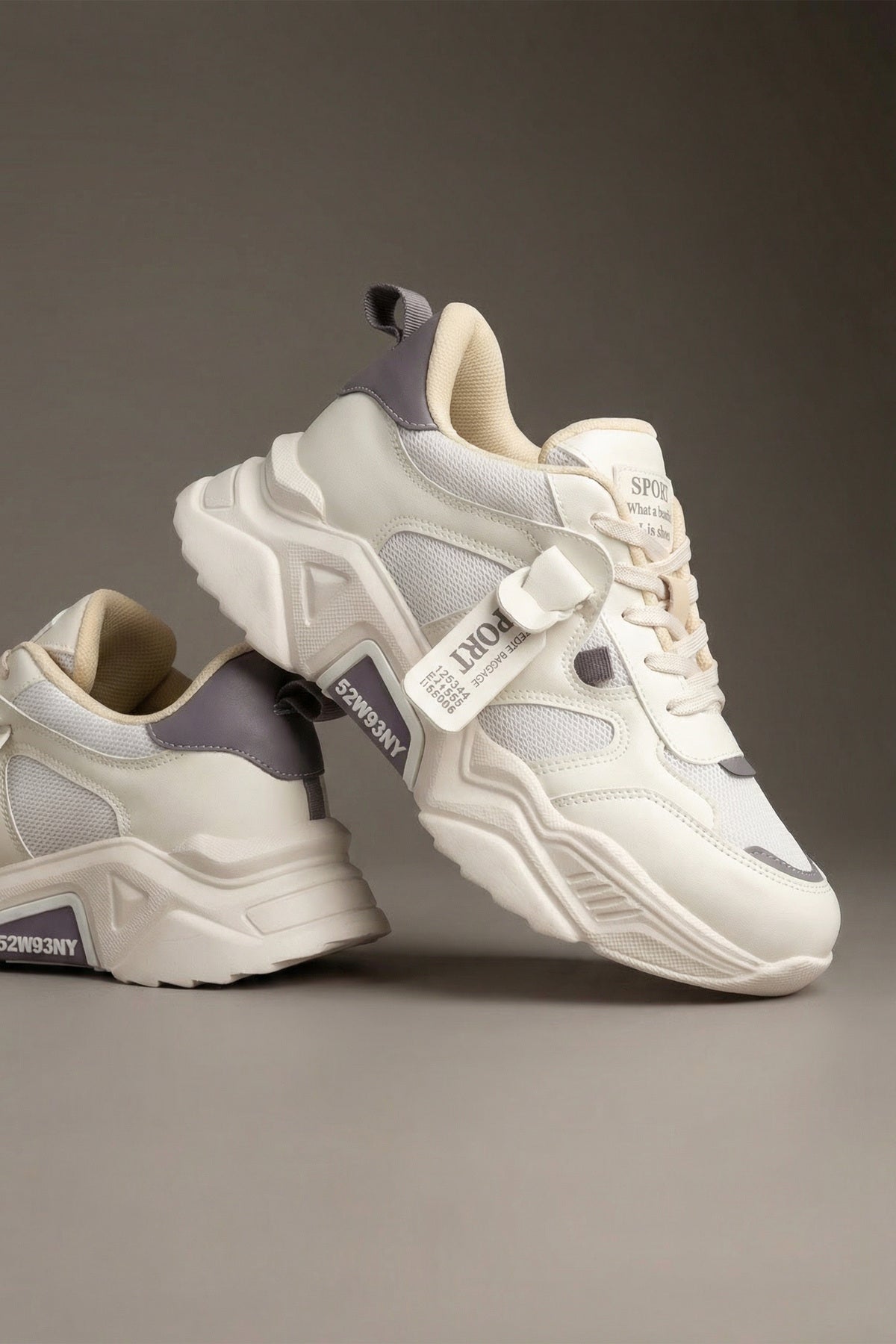 DS.PMD239K2051 Bej Mor Kadın Sneaker Günlük Spor Ayakkabı