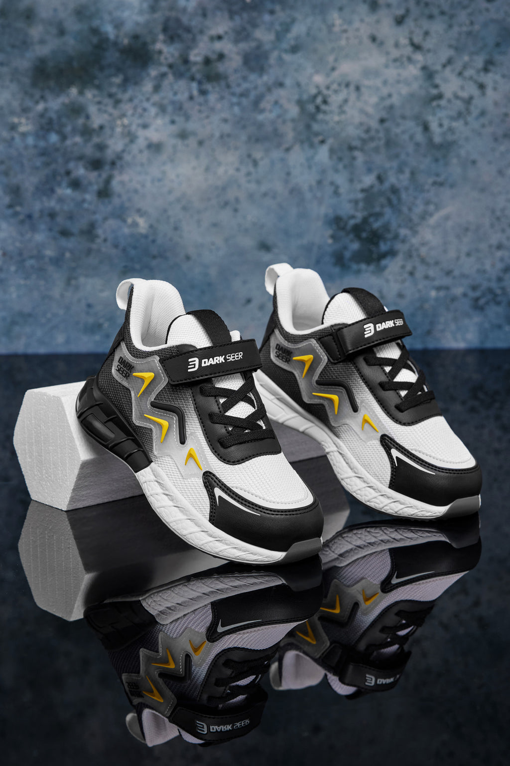 Beyaz Siyah Sarı Çocuk Sneaker