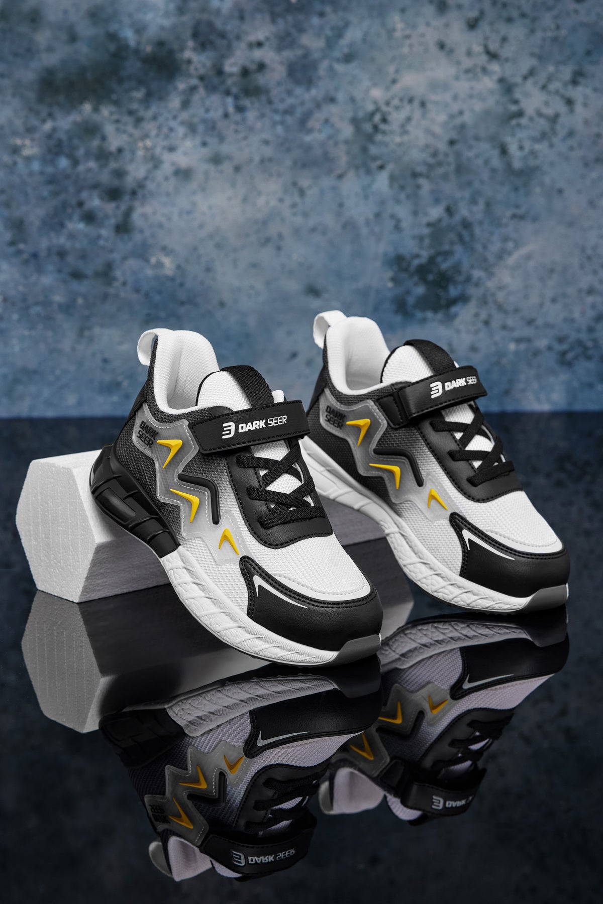 Beyaz Siyah Sarı Çocuk Sneaker