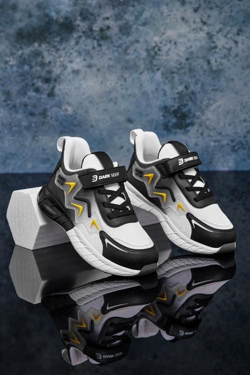 Beyaz Siyah Sarı Çocuk Sneaker