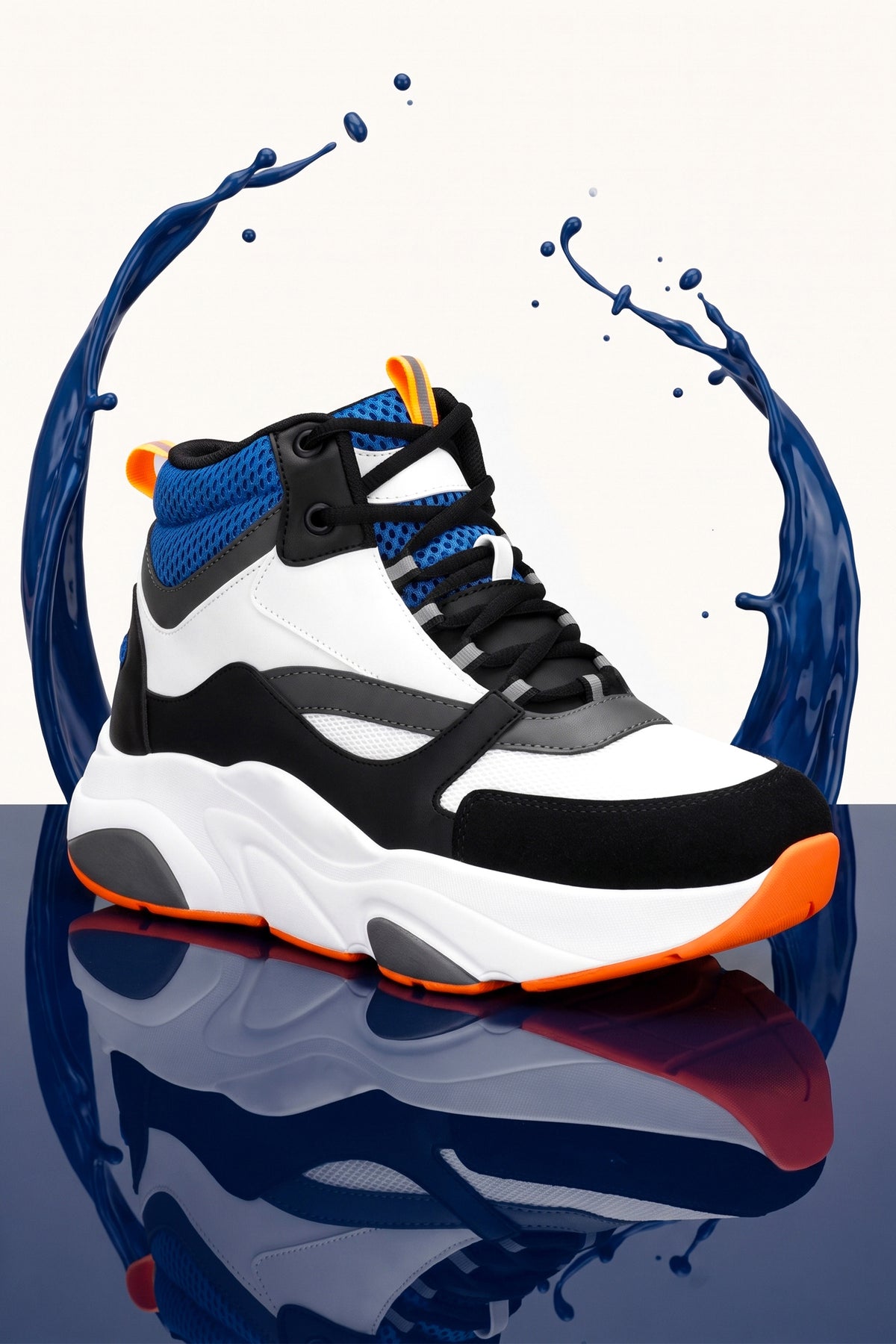 Unisex Sneaker Spor Ayakkabı 2026 - DS.MJ1838 - Bilekli B. Mavi
