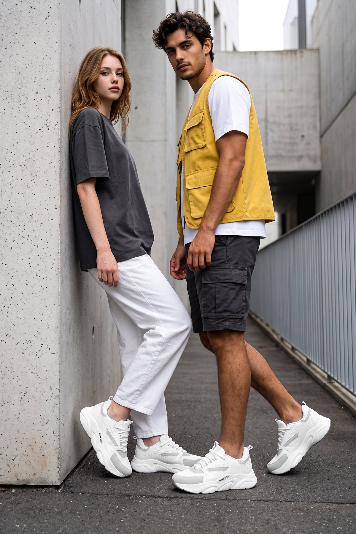Unisex Sneaker Spor Ayakkabı 2026 - DS.MJ1838 - Beyaz