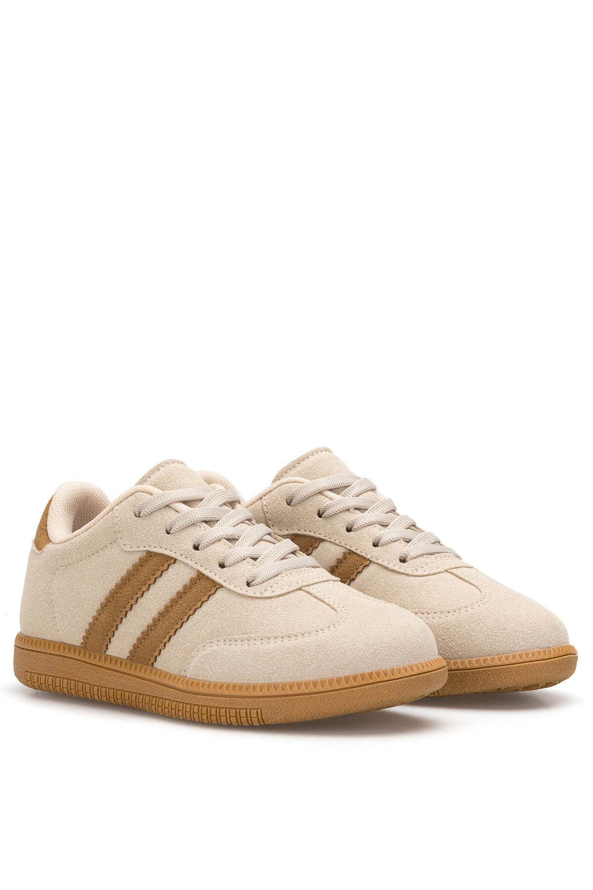 DS ChaCha Kids Süet Bej Çocuk Sneaker