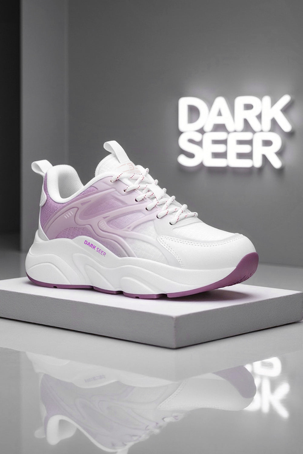 Unisex Sneaker Spor Ayakkabı 2026 - DS STORM — Beyaz Lila
