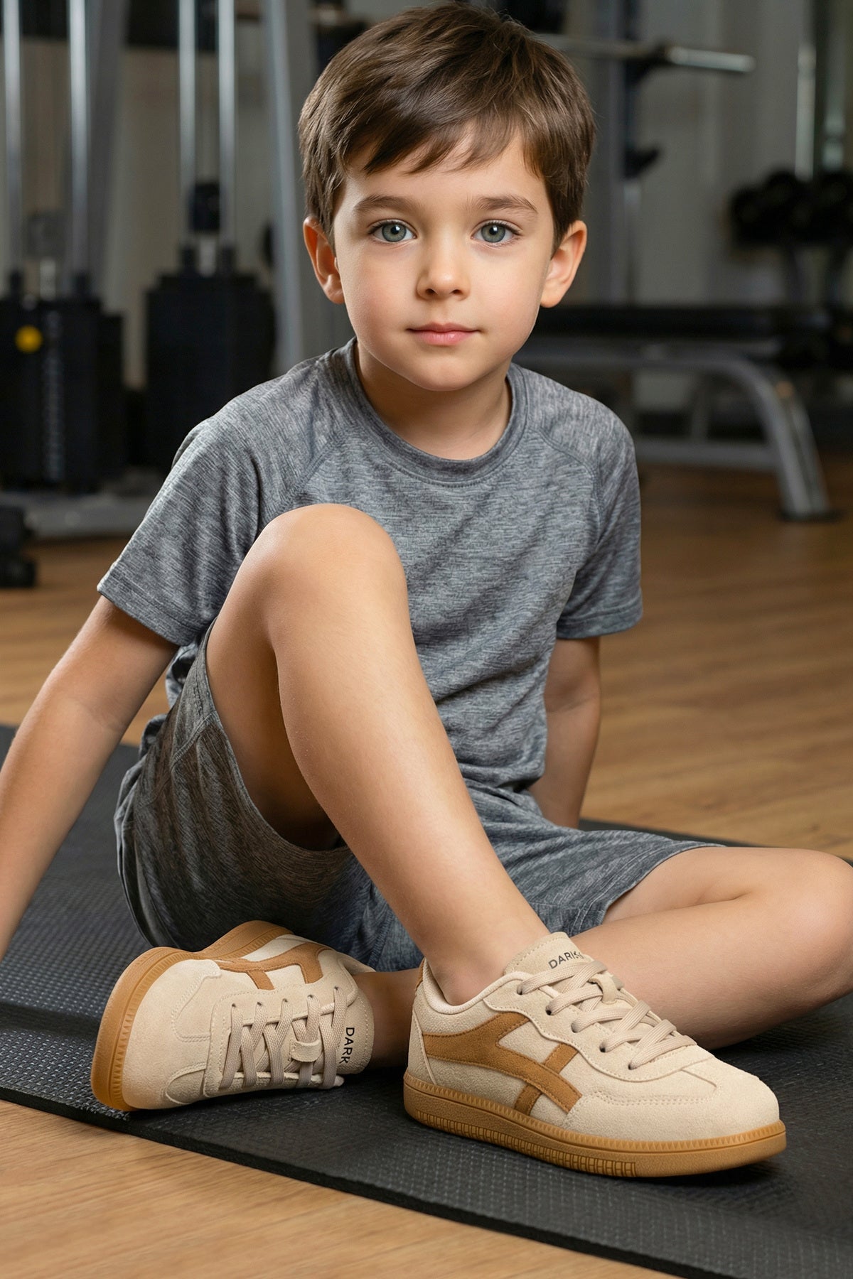 Kids DS RUBY Süet Bej Taba Çocuk Sneaker Günlük Spor Ayakkabı