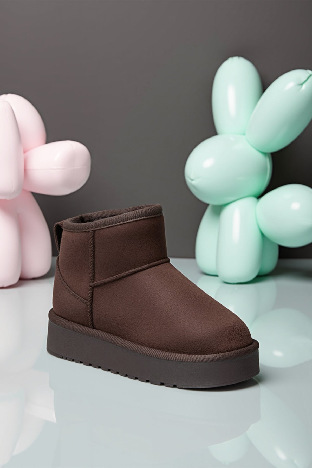 Kids DS Snie C. Kahverengi Kız Çocuk Kürklü Bot Günlük Ayakkabı Sneaker