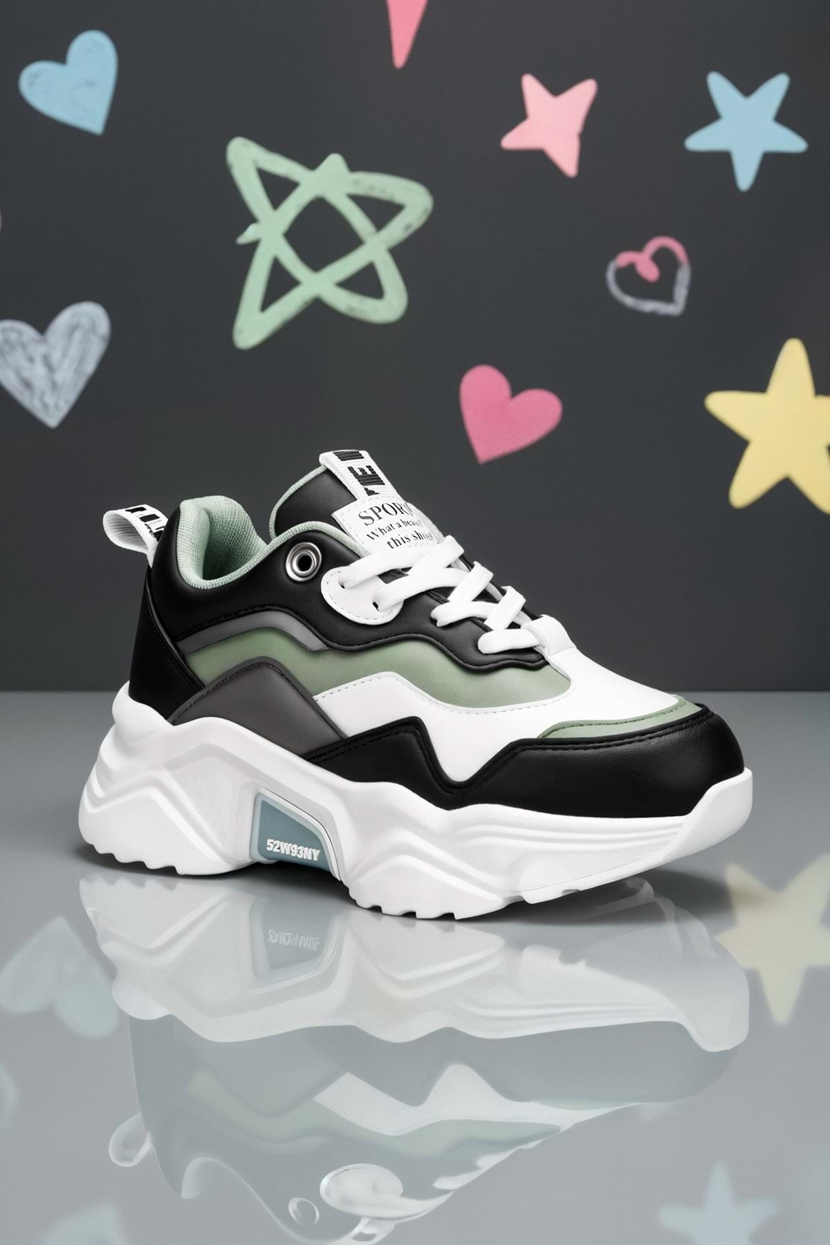 Kids DS 2110 Beyaz Siyah Çocuk Sneaker