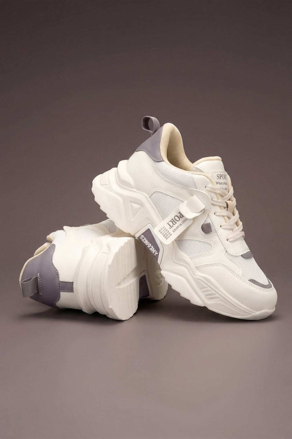 Kadın Sneaker Spor Ayakkabı 2026 - DS.PMD239K2051 - Bej Mor