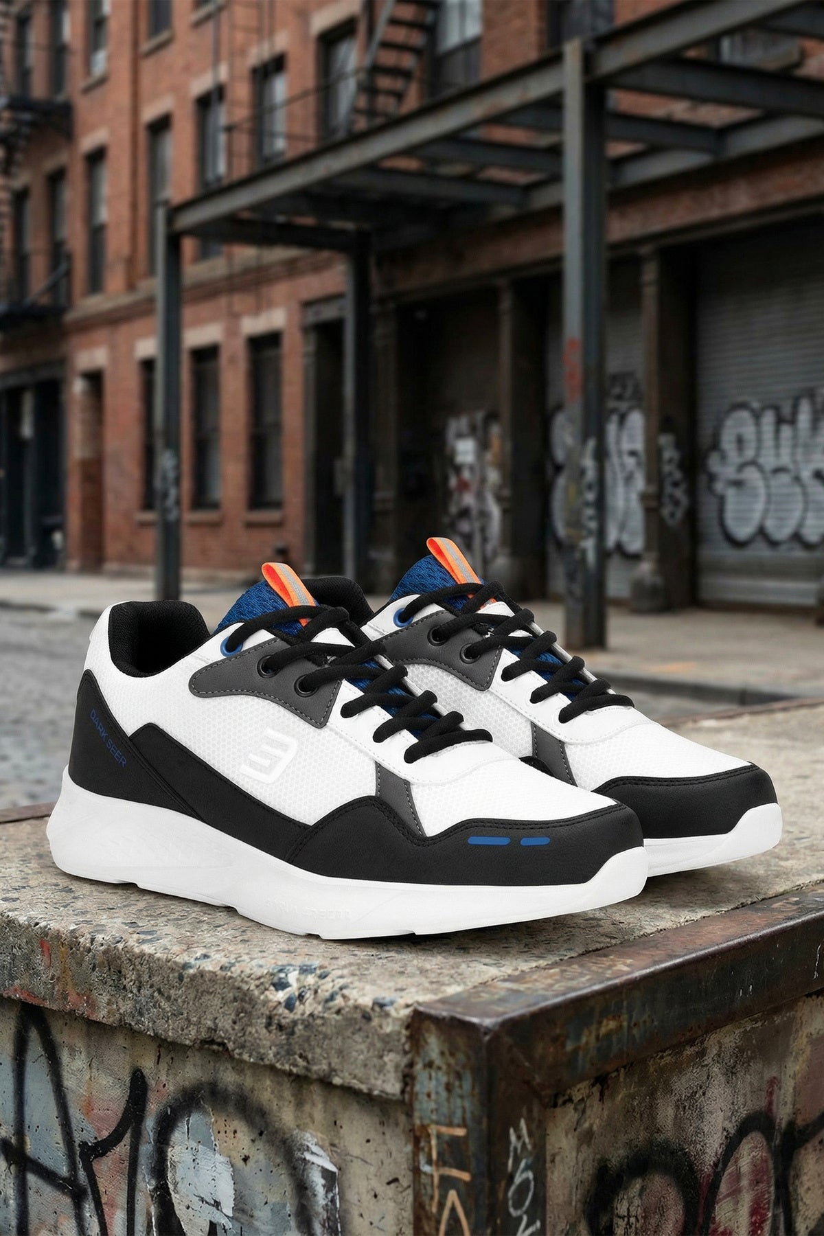 Unisex Sneaker Spor Ayakkabı 2026 - DS Rolando - Beyaz Mavi
