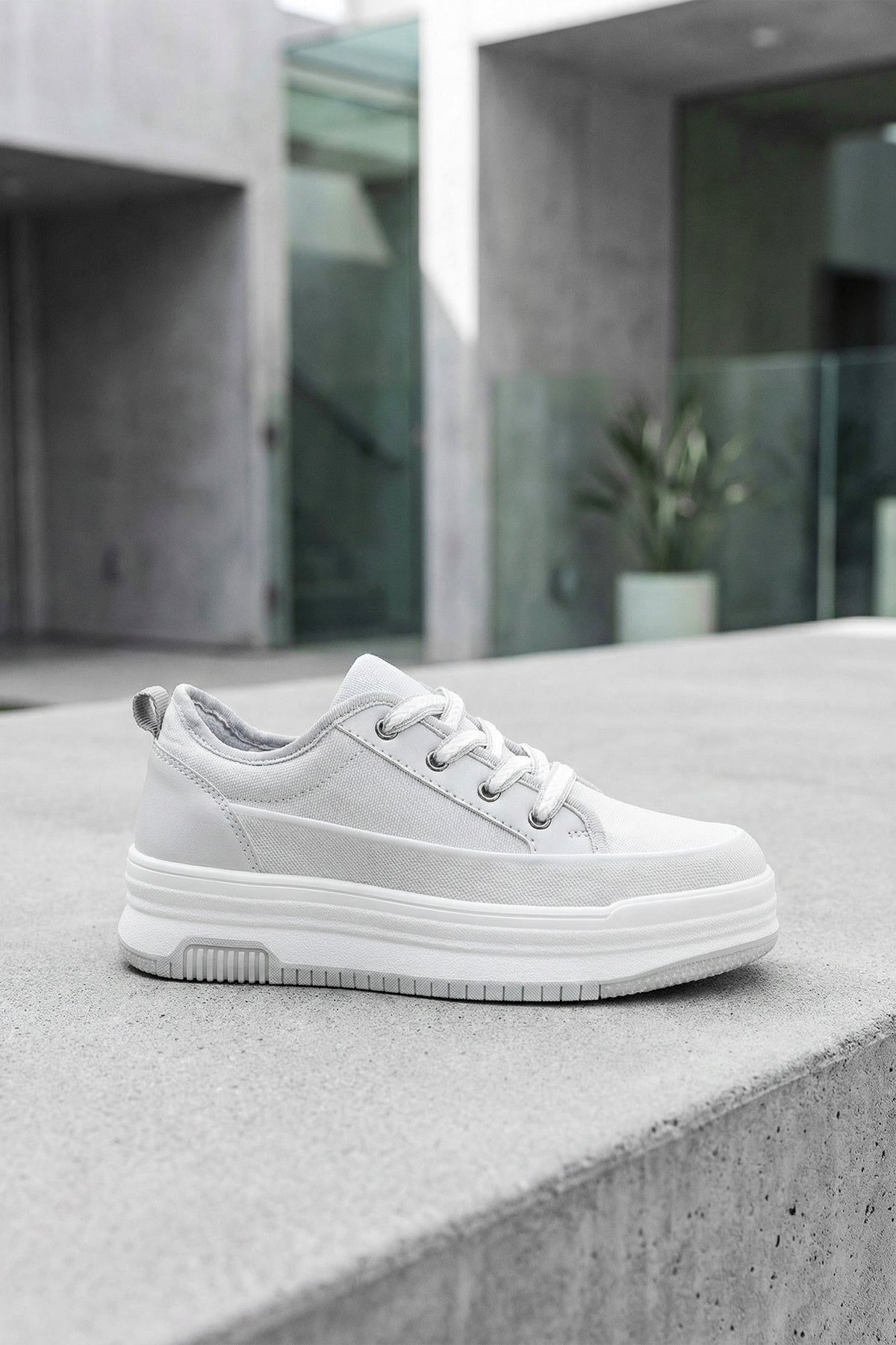 DS Opal Gri Beyaz Kadın Sneaker - 8