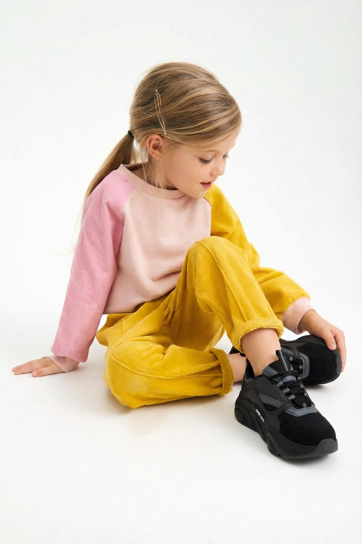 Kids DS 1838 Siyah Çocuk Sneaker Günlük Spor Ayakkabı