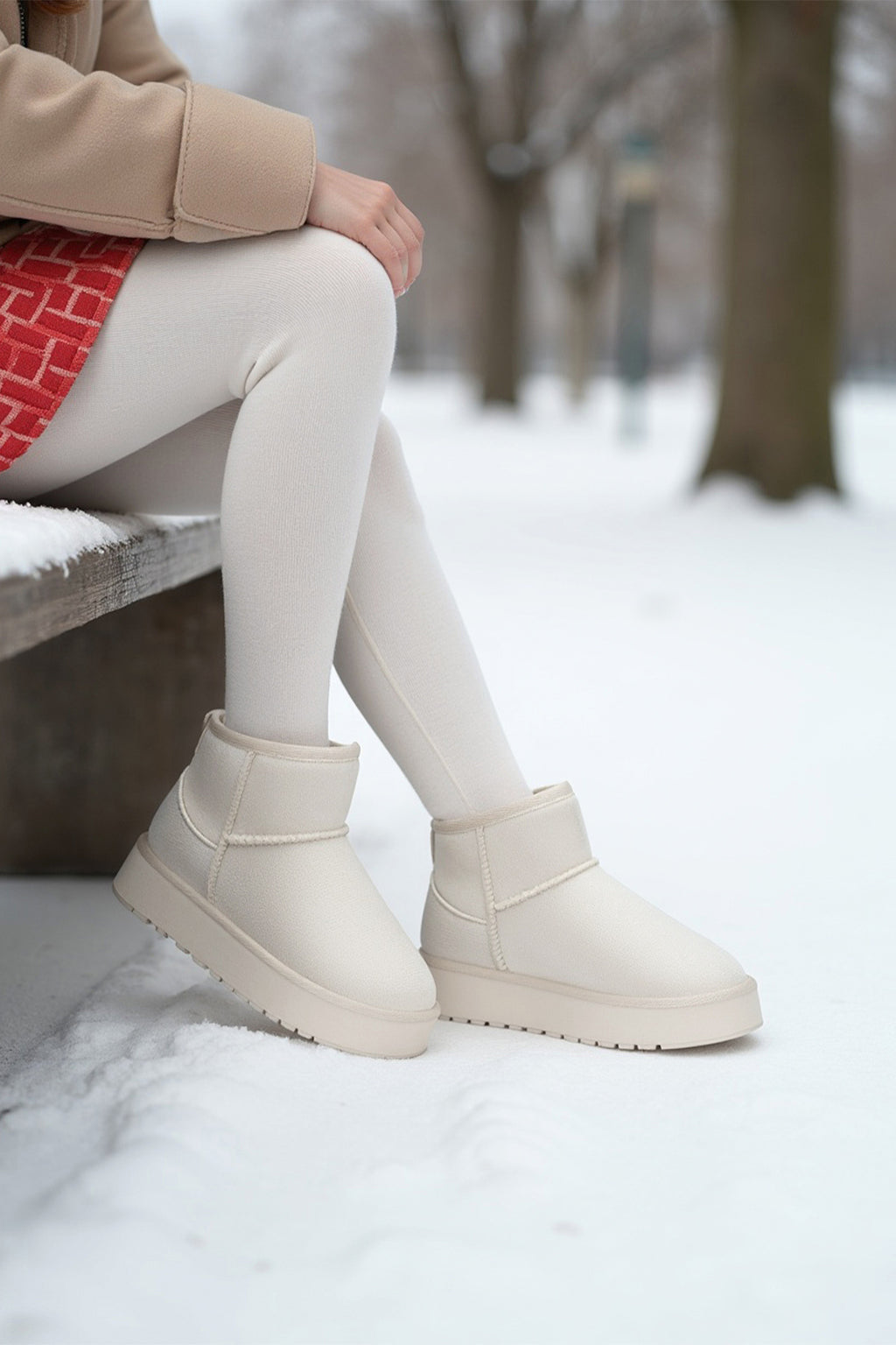 Kids DS Snie C. Bej Kız Çocuk Kürklü Bot Günlük Ayakkabı Sneaker