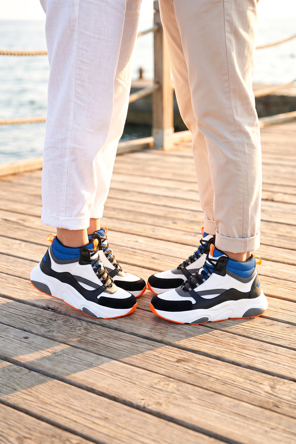 Unisex Sneaker Spor Ayakkabı 2026 - DS.MJ1838 - Bilekli B. Mavi