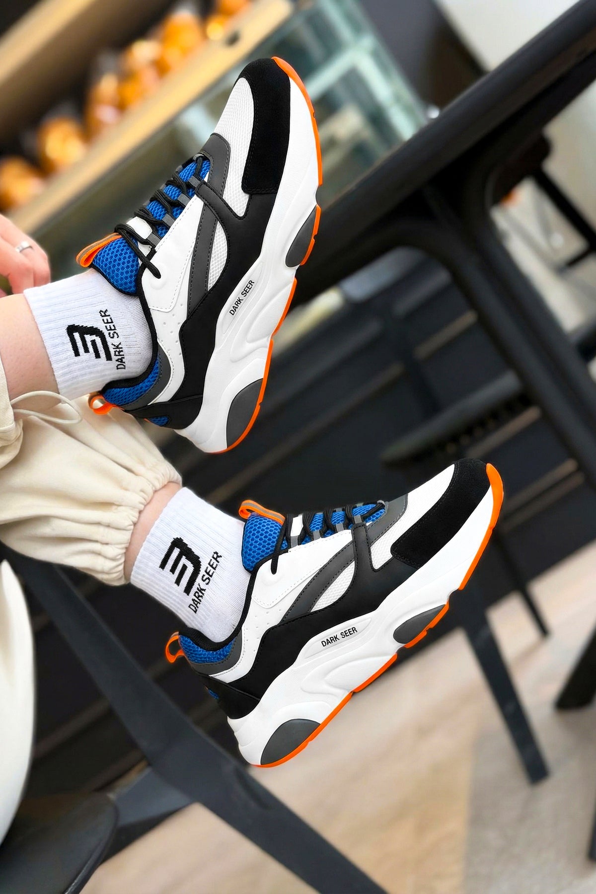 Beyaz Mavi Unisex Sneaker