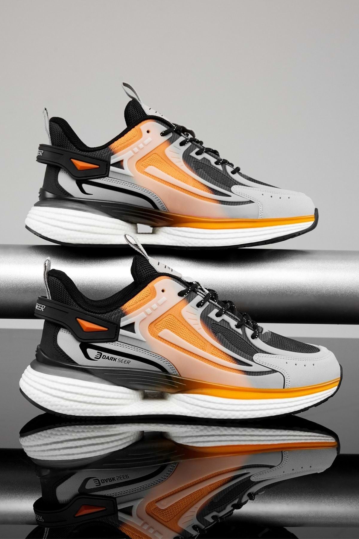 Erkek Sneaker Spor Ayakkabı 2026 - DS Enigma - Siyah Turuncu