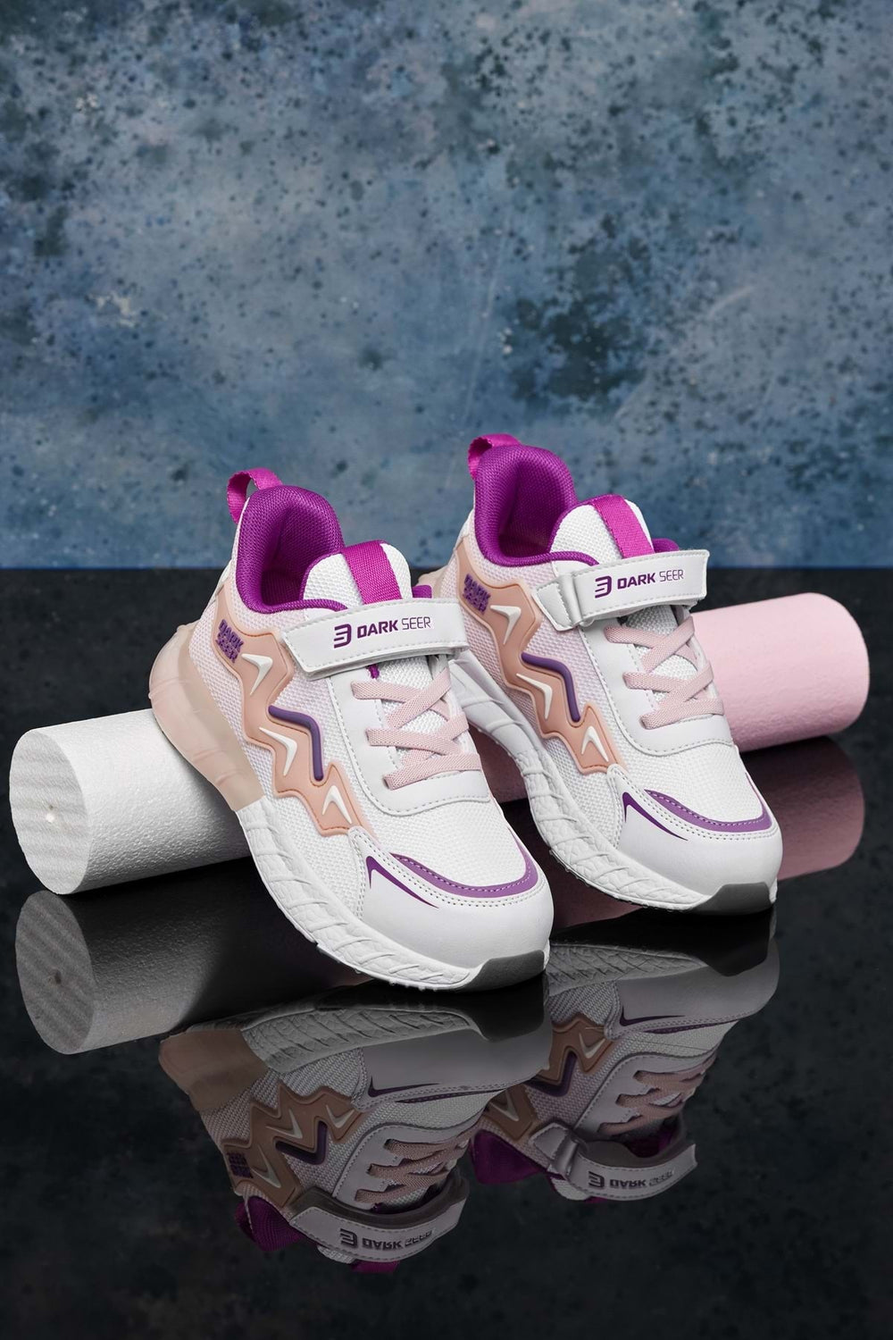 Çocuk Sneaker Spor Ayakkabı 2026 - DS Mirana — Beyaz Pudra