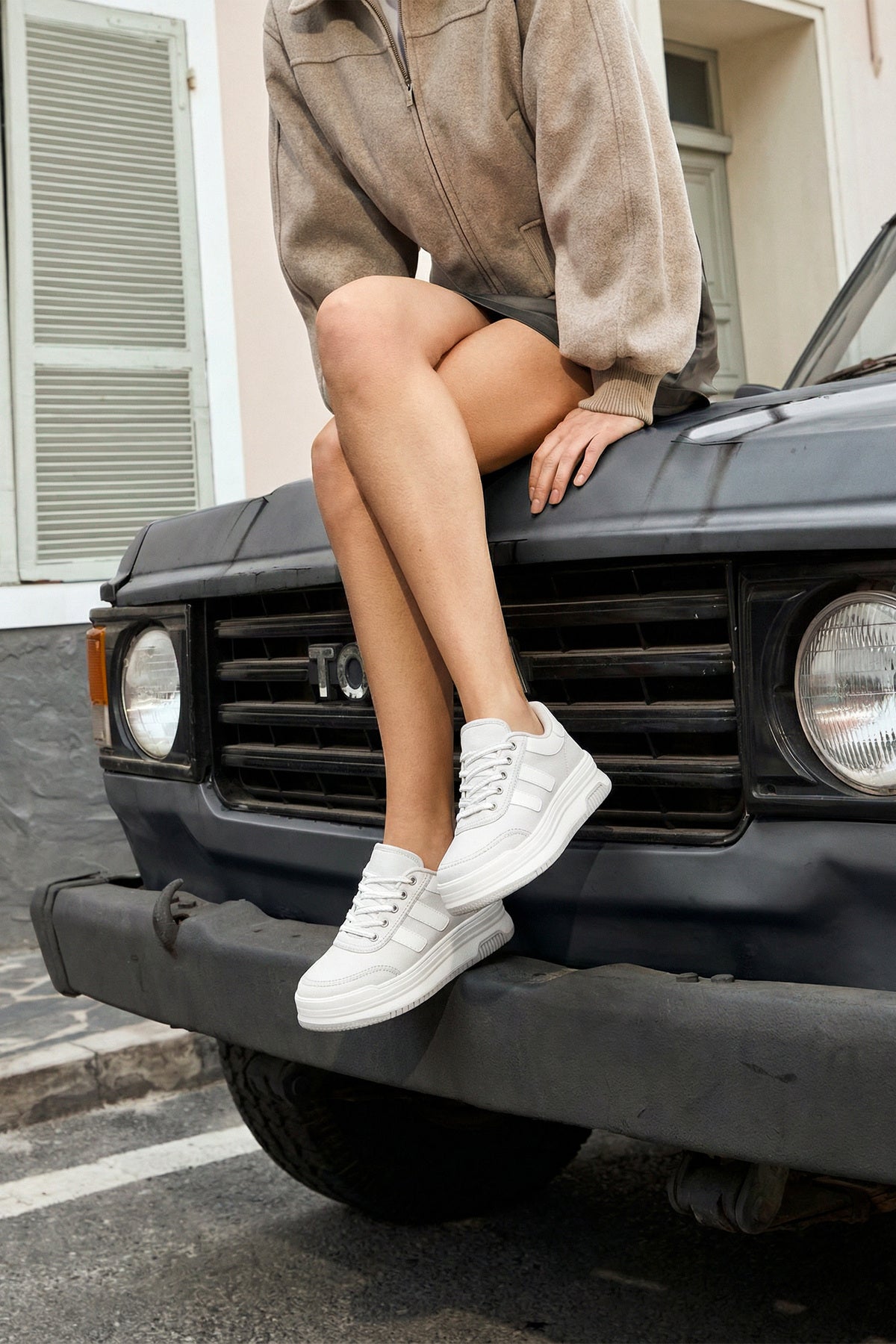 DS Sapphire Gri Beyaz Kadın Sneaker