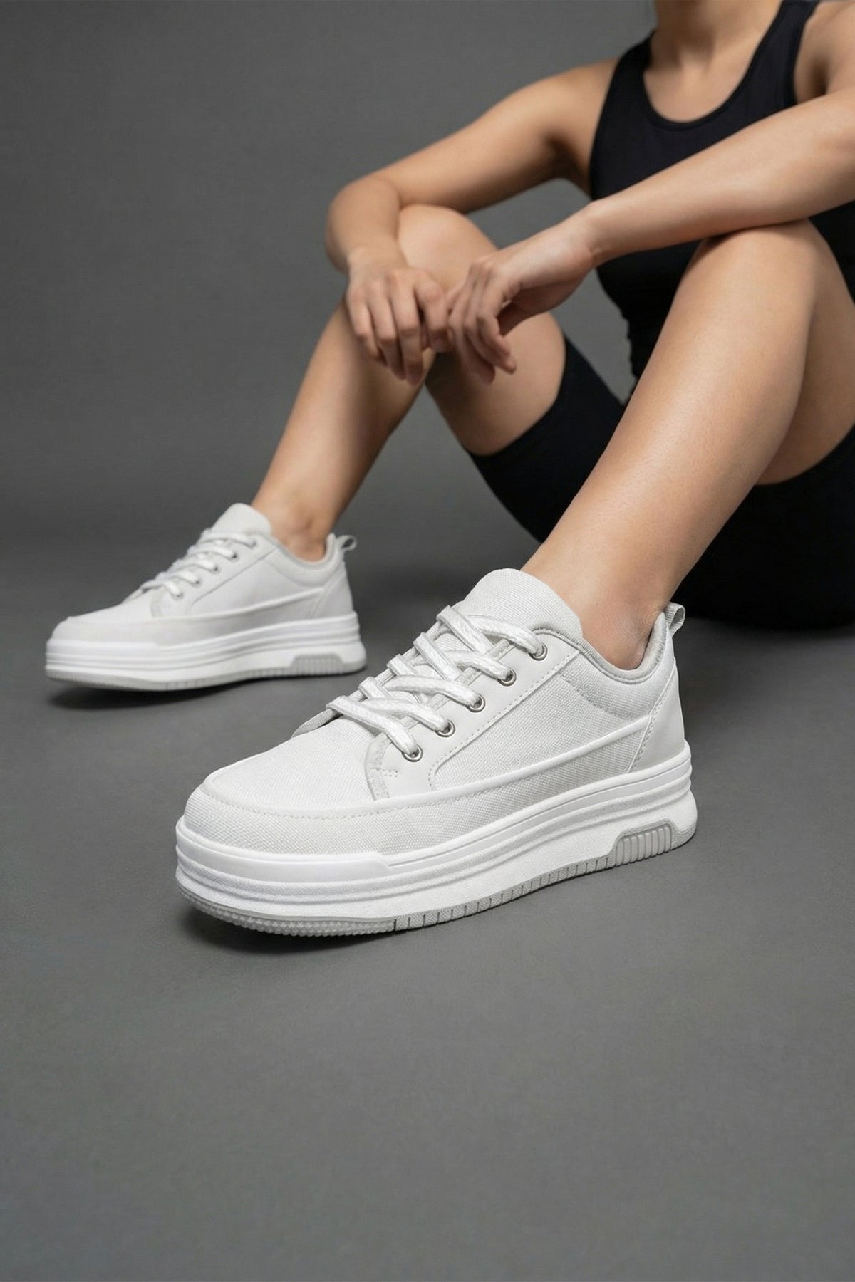 DS Opal Gri Beyaz Kadın Sneaker - 2